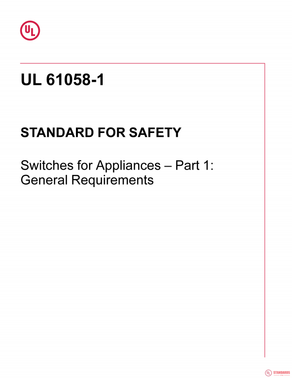 UL 61058-1 PDF UL 61058-1 PDF